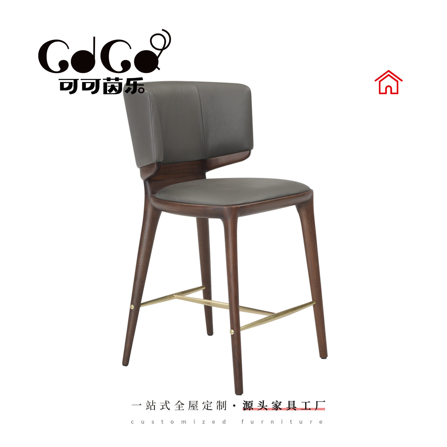 酒店会所马尾布艺凳子别墅客厅卧室配套设计师款轻奢极简金属椅子