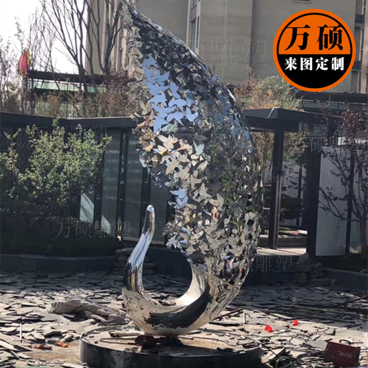 不锈钢镜面动物景观雕塑定制