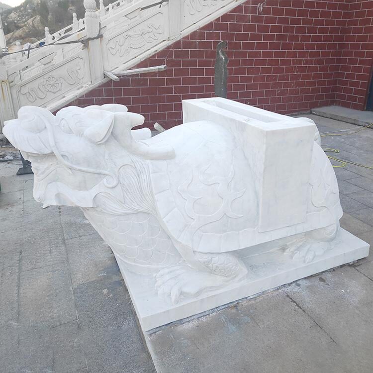 青石仿古雕刻龙龟灵瑞之气