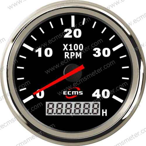 ECCΦ85mm螺纹直插指针式4000RPM转速表游艇摩托车农机发动机通用