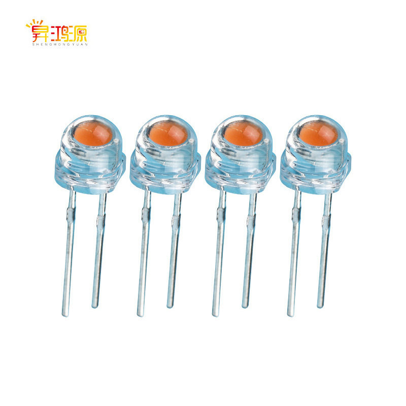 F5/5mm粉红草帽 草帽灯珠粉红色 led 草帽粉红 LED直插发光二极管