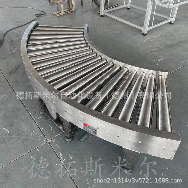 平移式滚筒输送转弯机 手推牛眼万向球工作平台180度环形转弯输送