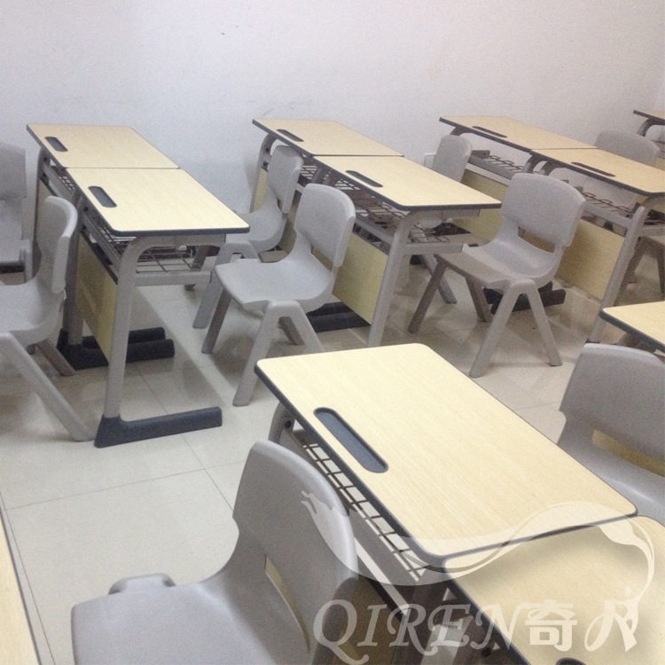 学校课桌椅培训学校单人双人课桌中小学课桌椅 成人培训桌