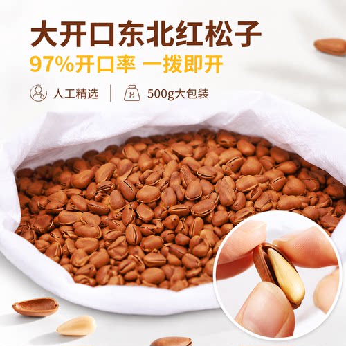 东北红松子新鲜手剥特大颗粒