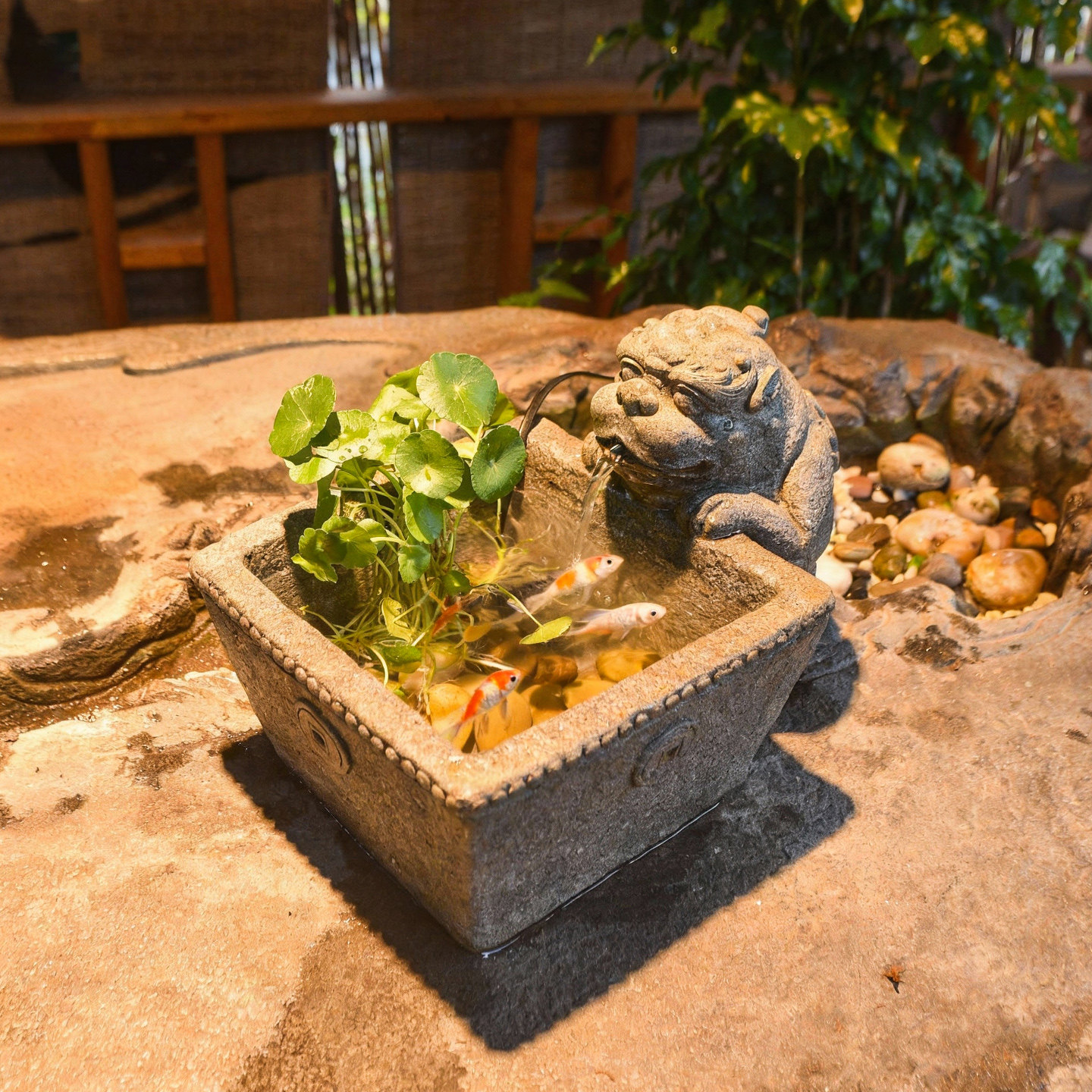 中式客厅茶室流水鱼池貔貅摆件造景办公室生财循环水景观乔迁送礼,家居饰品,桌面摆件,淘宝优惠券,粉丝福利购,淘宝优惠卷