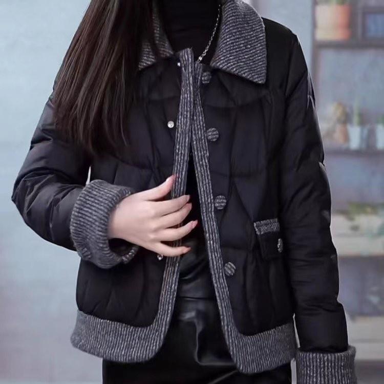 羽绒棉服短款外套女士妈妈秋冬季装小香风高级感洋气棉衣保暖棉袄