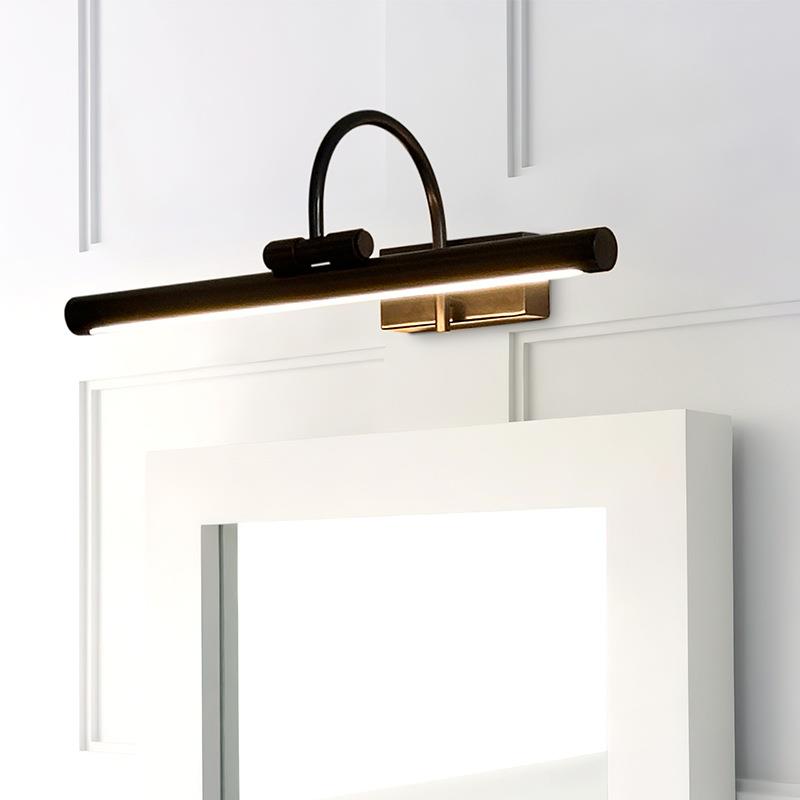 现代黑色可调节镜前灯 美式复古led走廊画框壁挂灯浴室灯化妆镜灯