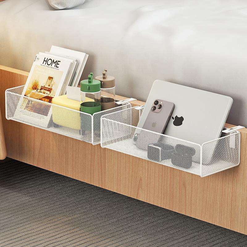 床头床上收纳床边置物架家用挂篮放衣服床尾隔板挂筐上铺宿舍