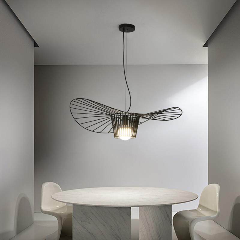 网红铁艺草帽吊灯设计师客厅灯北欧简约创意艺术装饰餐厅卧室灯具