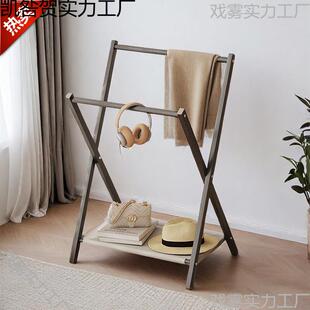 飘窗衣架落地窗台挂衣架可折叠卧室隔夜衣服收纳架挂裤架置物架