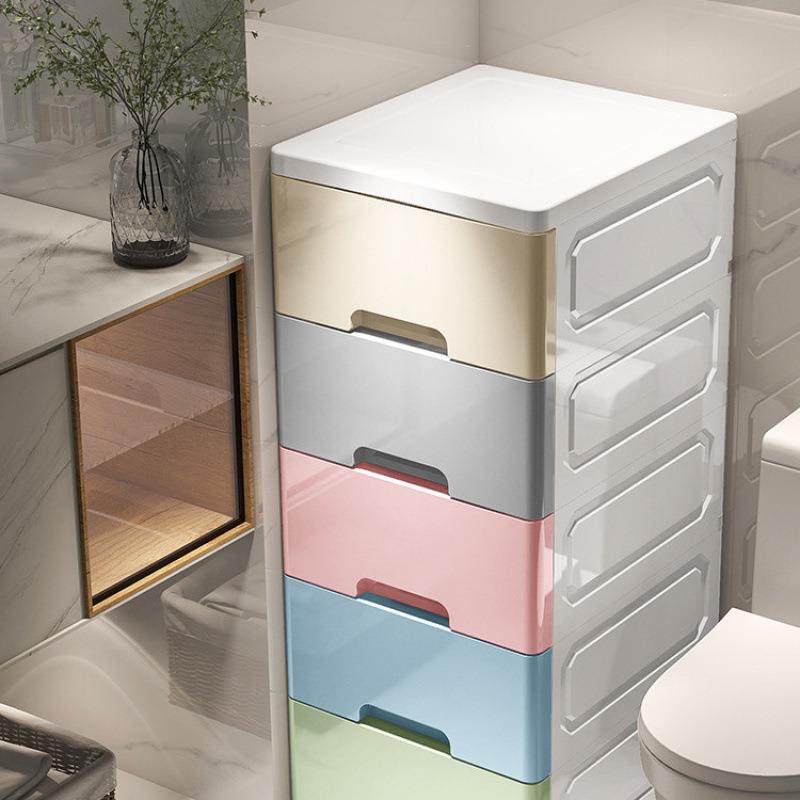 25/30/35cm夹缝收纳柜抽屉式卫生间储物柜塑料窄隙厨房多层置物架