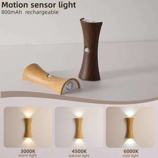 充电夜灯卧室床头小夜灯人体运动感应灯过道楼梯免布线壁灯氛围感
