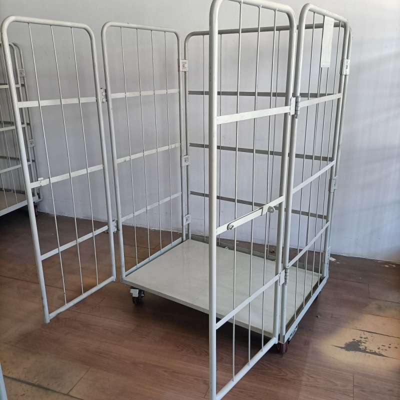 折叠式物流台车加强钢筋周转搬运仓库拆装快递分拣笼车移动储物