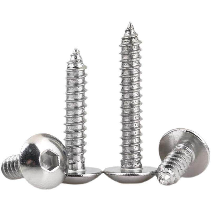 M6M8 不锈钢304内六角圆头自攻PCA GB845内六角圆杯木牙螺丝钉