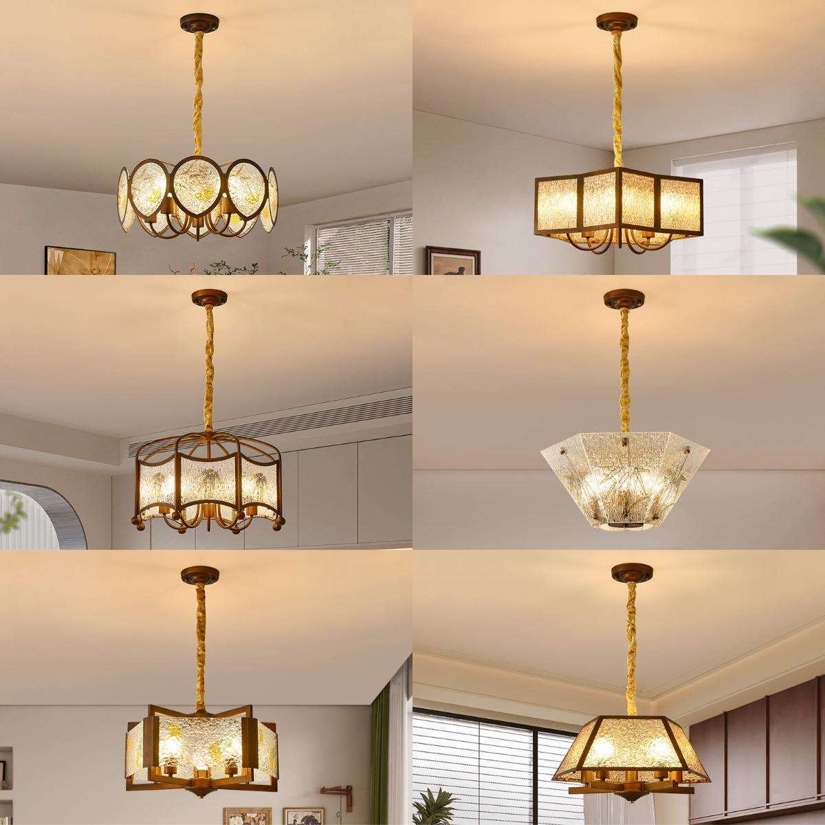 法式中古风吊灯新中式客厅餐厅卧室简约现代奶油法式轻奢复古灯