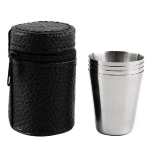 4Pcs Travel Outdoor Practical Stainless Steel Cups 30ml