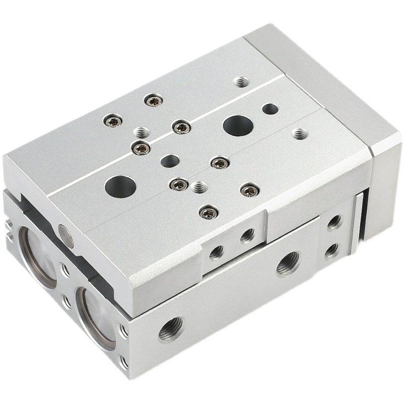 亚德客型气动HLQ滑台气缸HLQ6/8/1w2/16/20/25X10X20X30X40X50X75