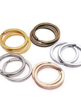 10Pcs/Lot 25 28 30mm Gold Round Key Ring Llaveros Clasp Find