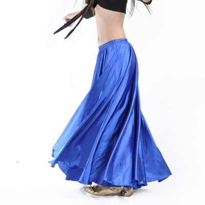 Shining Satin Long Spanish Skirt Swing dancing skirt Belly D