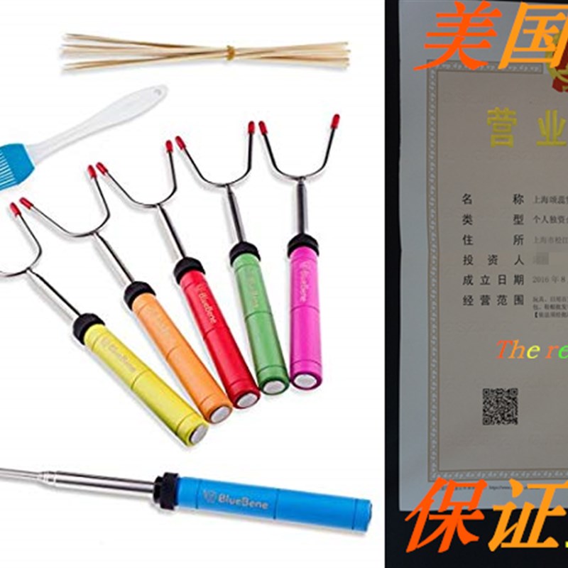 BlueBene 45 inch Marshmallow Roasting Sticks - 6 Extending S