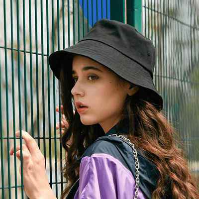 Fashion Solid Color Bucket Hat Summer Autumn Fisherman Hat O