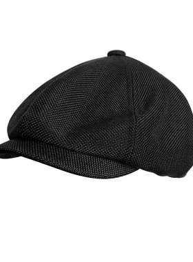 Four Seasons Mens Newsboy Hat Women Male Linen Octagonal Ca