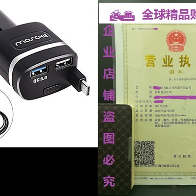 Type C Car Charger - Retractable Quick Charge 3.0 Car Charga