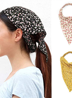 Summer Printting Hair Scarf Hairband Headband Elastic Triang