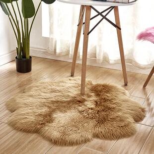 .Antiskid Soft Faux Fur Wool Carpet Indoor Sheepskin Rug