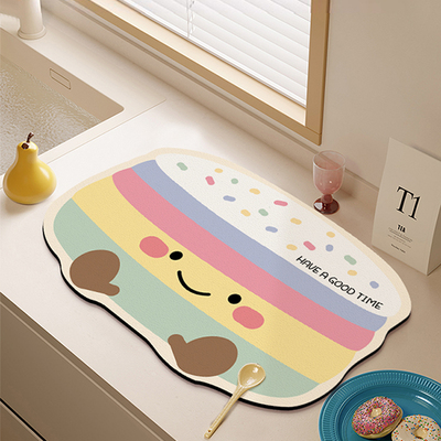 新款可爱厨房沥水垫台面吸水垫子桌面防烫隔热垫咖啡机水龙头垫子