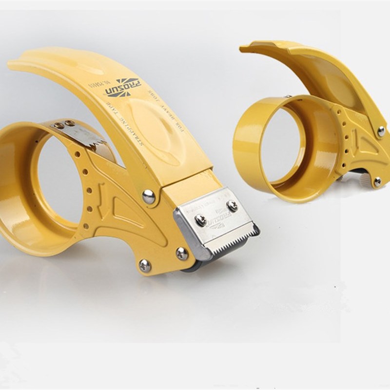 胶带切割器 6cm 加长型封箱夹 胶带打包机 防回旋金属胶带架包邮