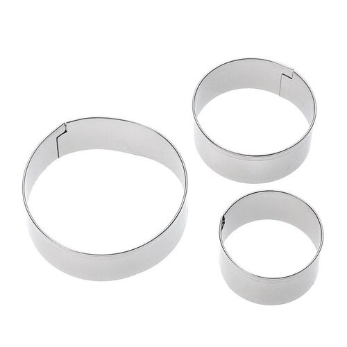 极速3pcs/set cake mold cookie cutter metal biscuit round sha