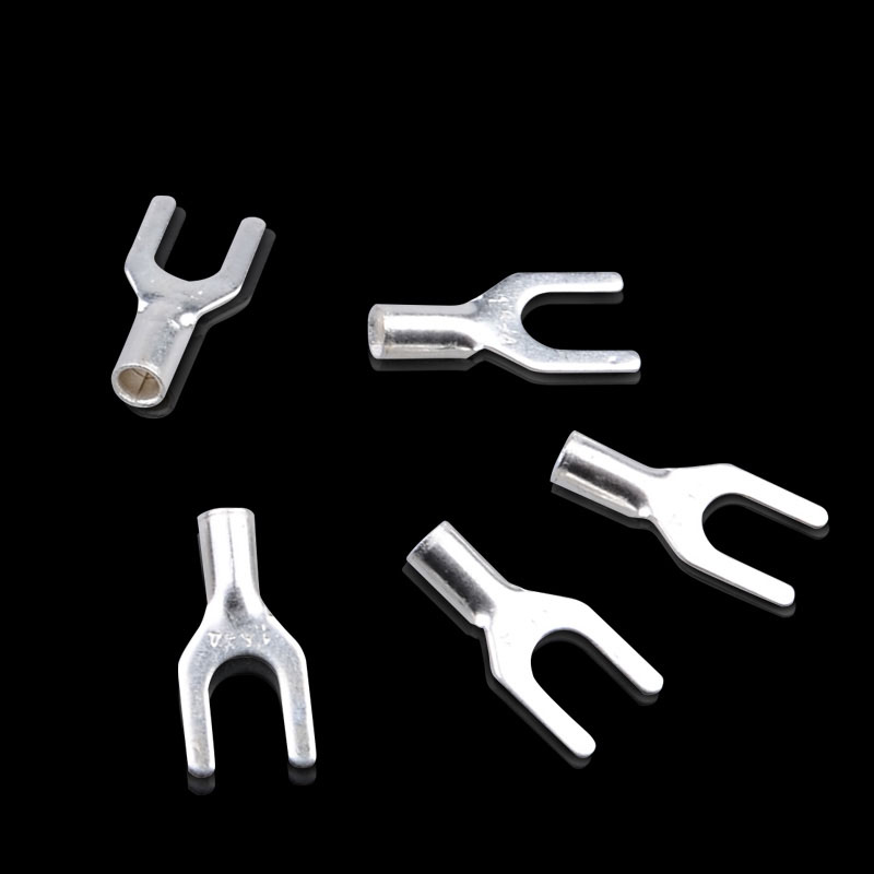 UT10-6接线端子冷压u型ut接头纯铜线鼻子线耳叉型铜鼻子线端子