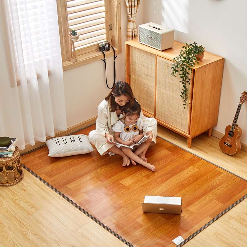 日系石墨烯移动地暖垫客厅家用电热地毯 瑜伽加热地毯碳晶地热垫