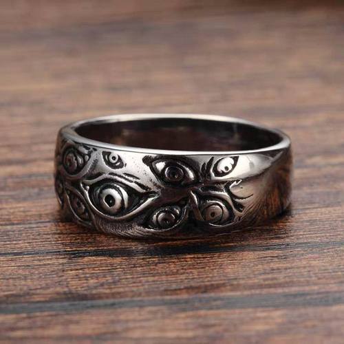 Punk Fashion Rings for Women Men Retro Hip-Hop Personality R