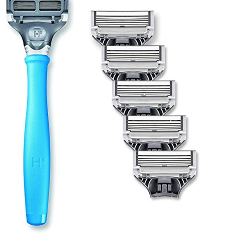 Harrys Mens Razor Set with 6 Razor Blades  Surf Blue (Sky