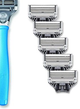 Harrys Mens Razor Set with 6 Razor Blades  Surf Blue (Sky