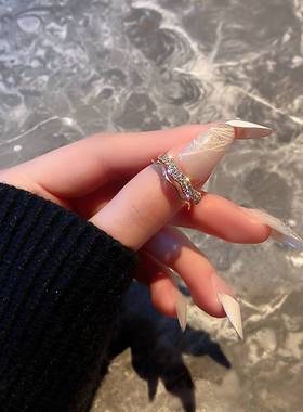 diamond open ring for women temperament exquisite rings gift