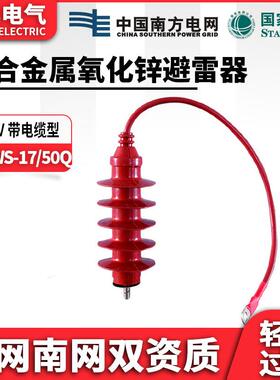 高压氧化锌避雷器HY5WS-17/50硅胶10KV复合绝缘一体式防雷器