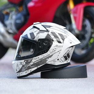 RSV摩托车头盔男女生全覆式机车赛车四季全盔骑行双镜片3C认证939