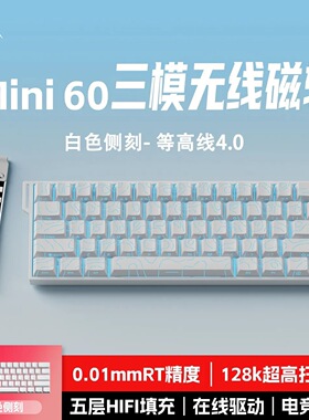 狼蛛MINI60HE磁轴无线键盘三模RT电竞游戏客制化有线驱动8K回报率