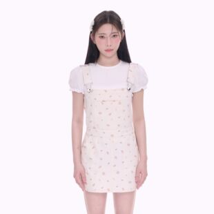 NCXK-定制满印小熊玫瑰背带裙甜美短裙学院风休闲显瘦QZ25049