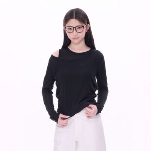 微透修身 NCXK 套装 两件套交错设计感长袖 百搭设计感CX25012 左右袖