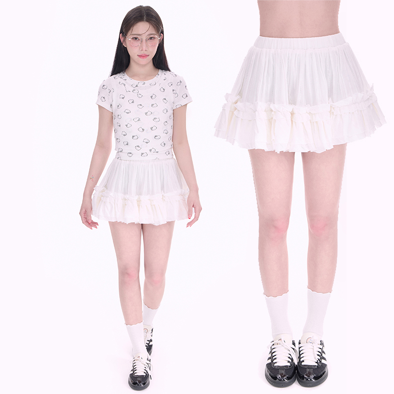 NCXK蛋糕慕斯少女蓬蓬裙重工南瓜裤裙短裙可爱俏皮百搭QZ028