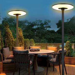 太阳能户外灯庭院灯花园小区家用露营便携式移动飞碟感应照明路灯