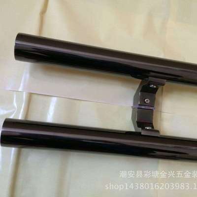 马蹄镀黑钛金抛光简约拉手玻璃门KVT酒店办公室门木门不锈钢拉手