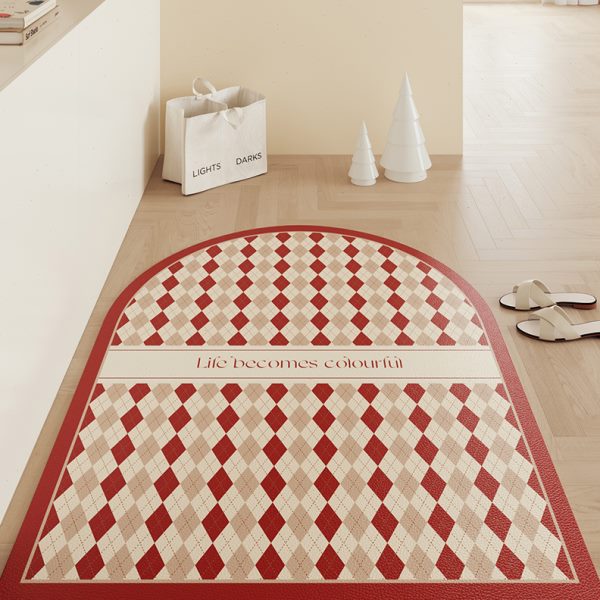 【圣诞限定】菱格子门口进门家用入户门垫子耐脏地毯家用防滑地垫