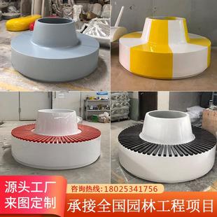 户外树池玻璃钢座椅创意商场长条椅景观花盆公园种植花坛园林坐凳