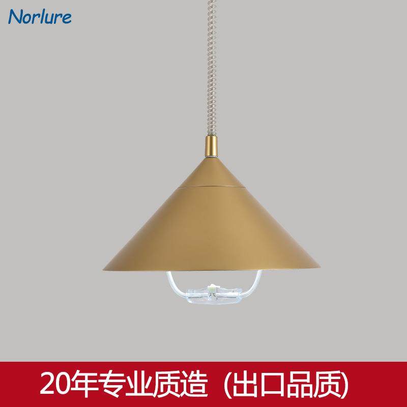 拉伸吊灯 现代餐厅棋牌室麻将房酒吧台球室伸缩单头金属升降吊灯