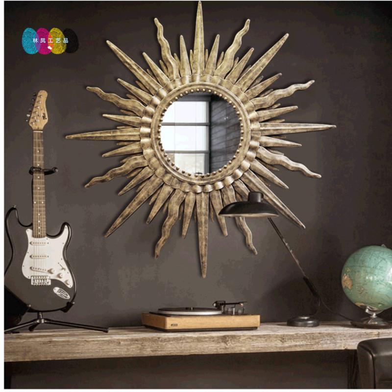 欧式铁艺太阳镜壁挂餐厅客厅墙面玄关挂件沙发电视背景墙装饰品